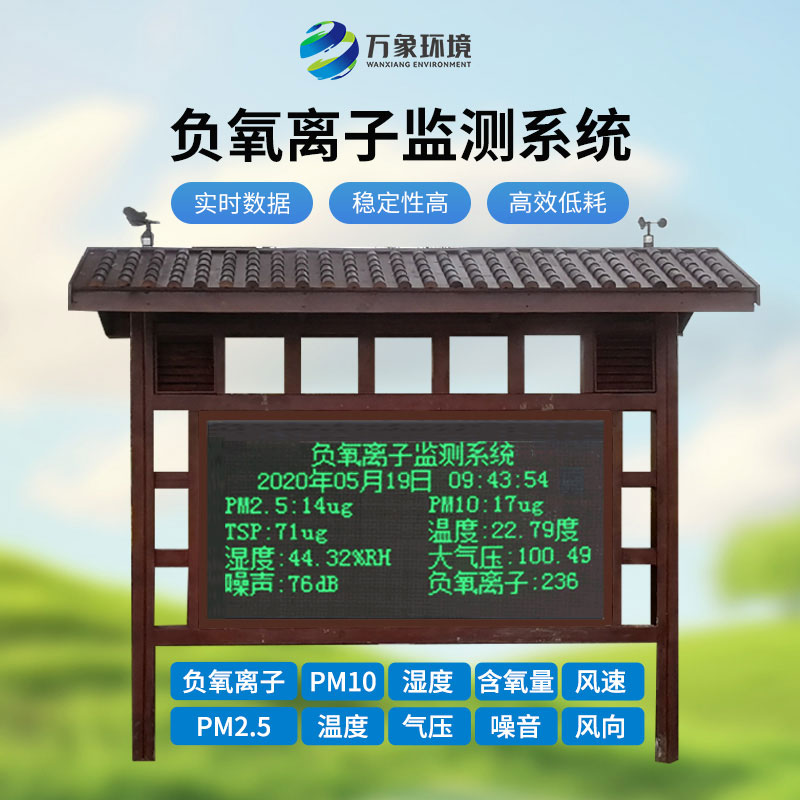 景區(qū)負氧離子監(jiān)測系統(tǒng)